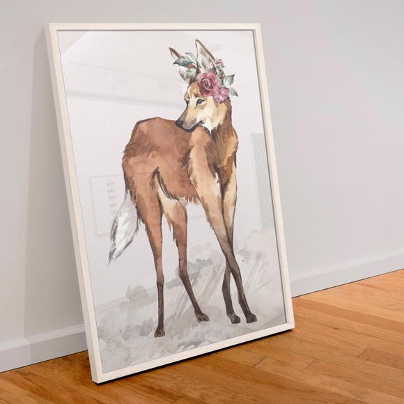 Maned Wolf Watercolor Illustration Wall Art Print Poster Unframed - Picture 5 of 17